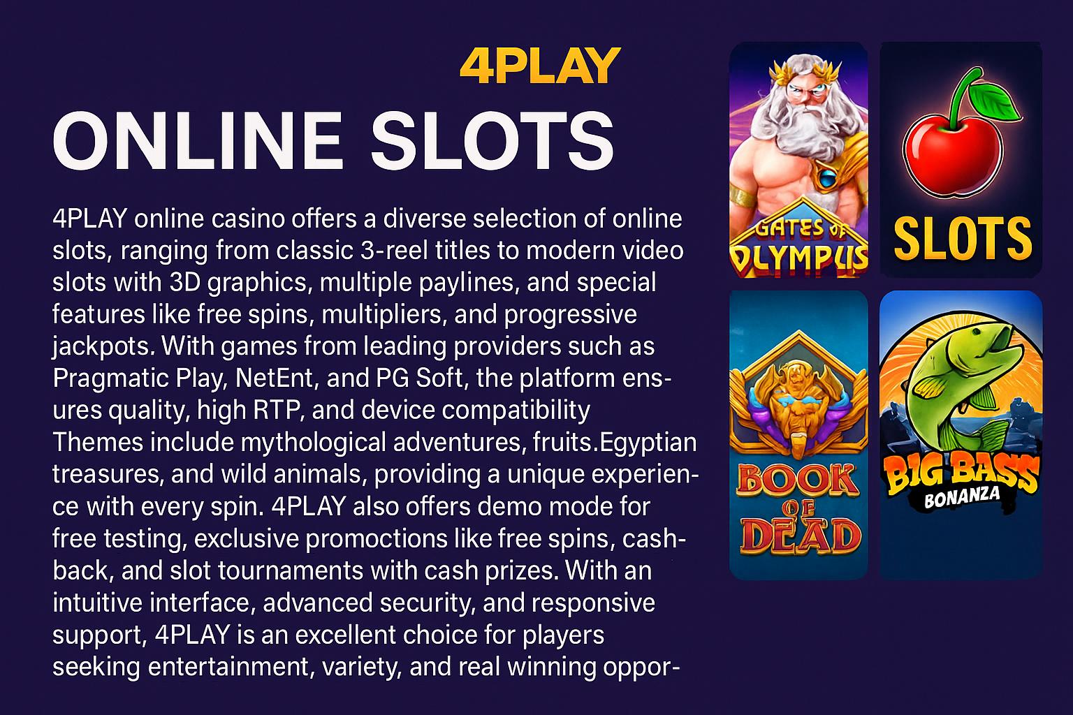 Explore o mundo das slot machines no 4PLAY Casino